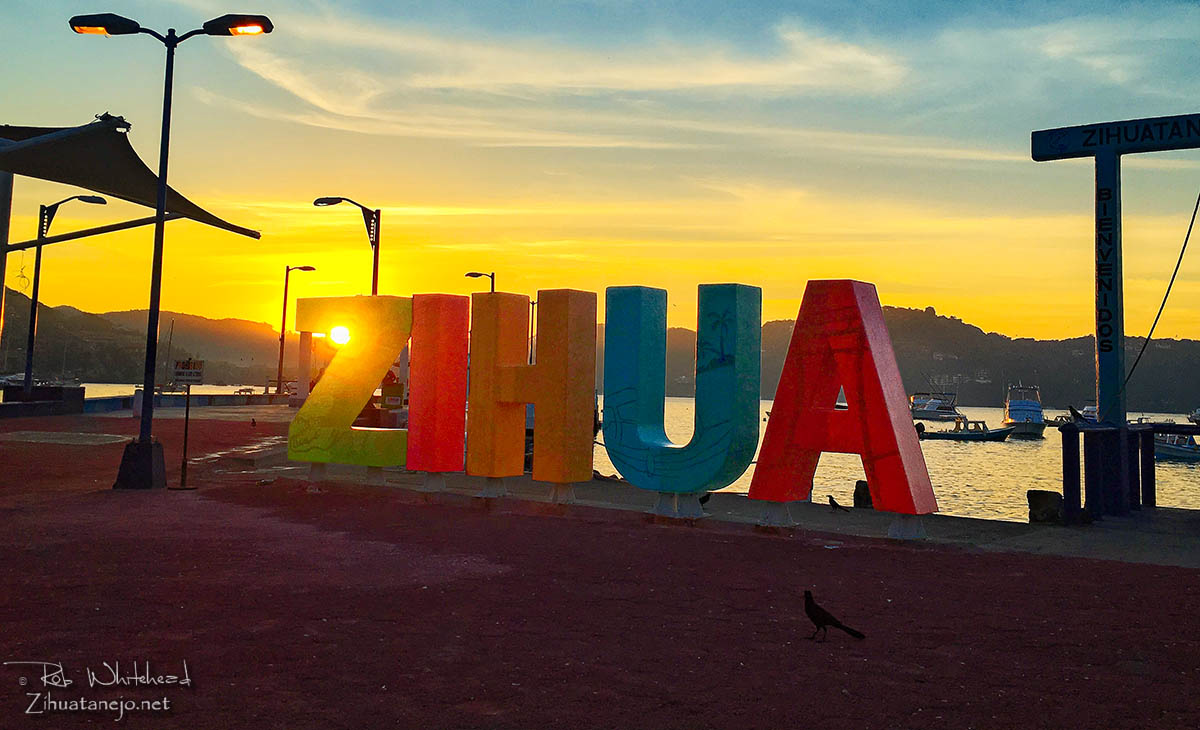 ZIHUA sign at the pier